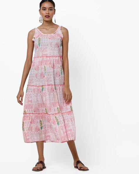 ajio pink dress
