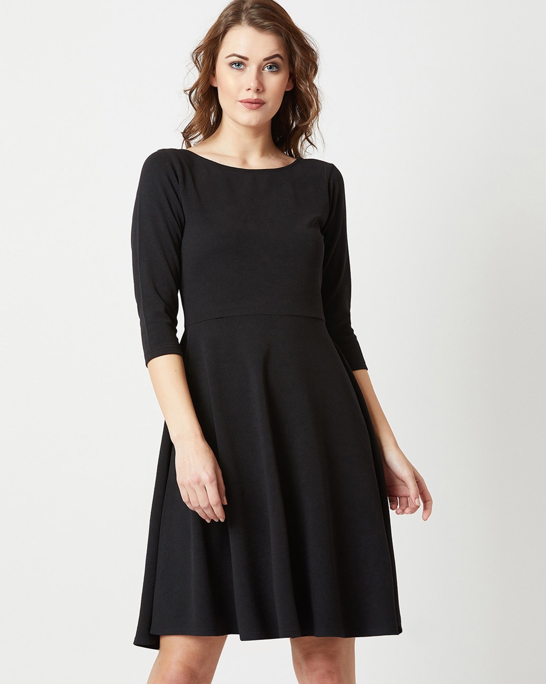 Buy Forever 21 Black Embellished Mini Skater Dress for Women Online @ Tata  CLiQ