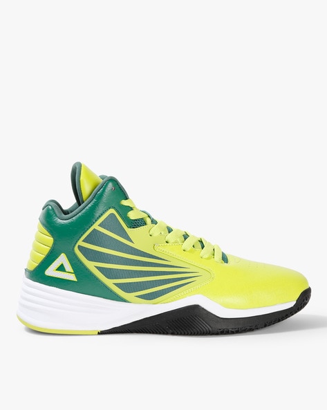 Green and clearance yellow basketball shoes