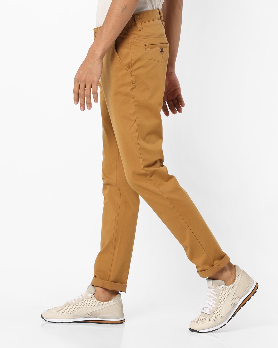 Buy Cotton County Premium Khaki Formal Trousers  Trousers for Men 820299   Myntra