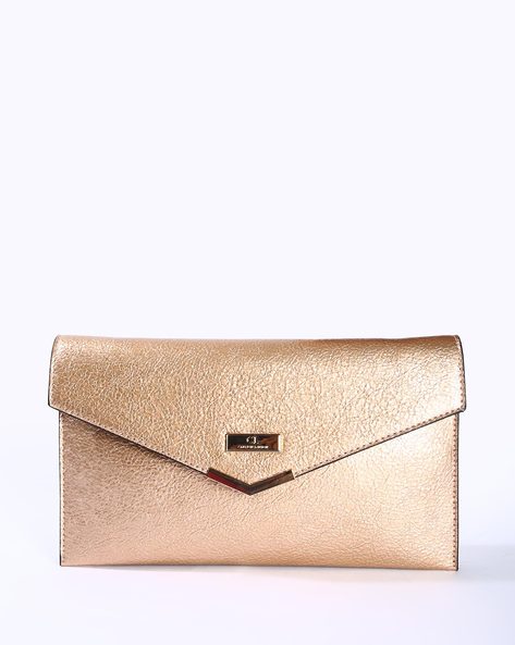 rose gold envelope clutch