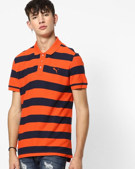 puma striped polo shirt