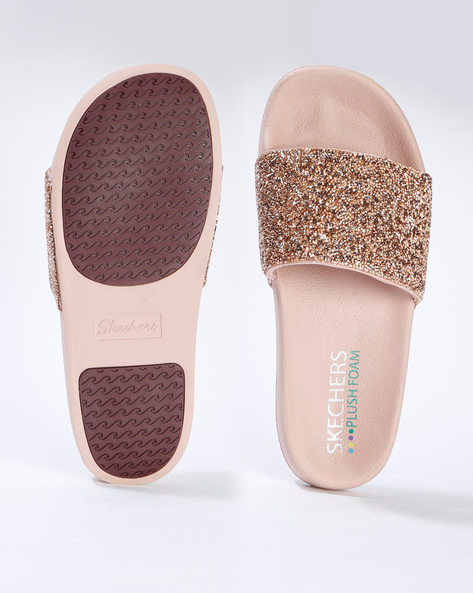 Girls rose gold online sliders