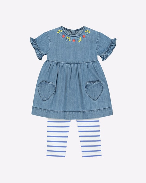 Buy Blue Dresses & Frocks for Girls by RIO GIRLS Online | Ajio.com