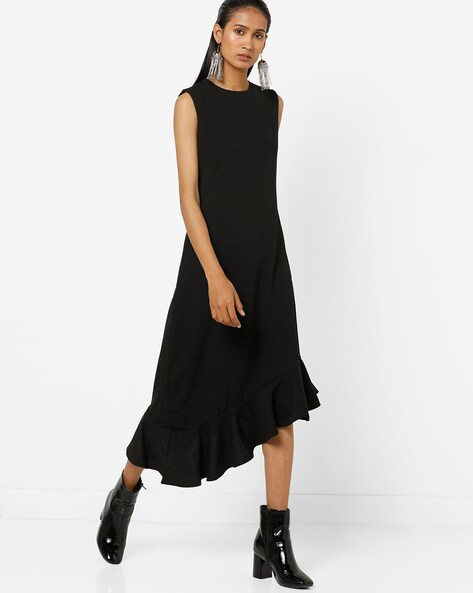 ajio black dress