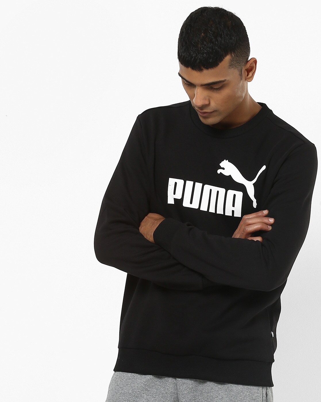 puma logo crew sweatshirt