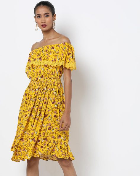 marks and spencer yellow dress