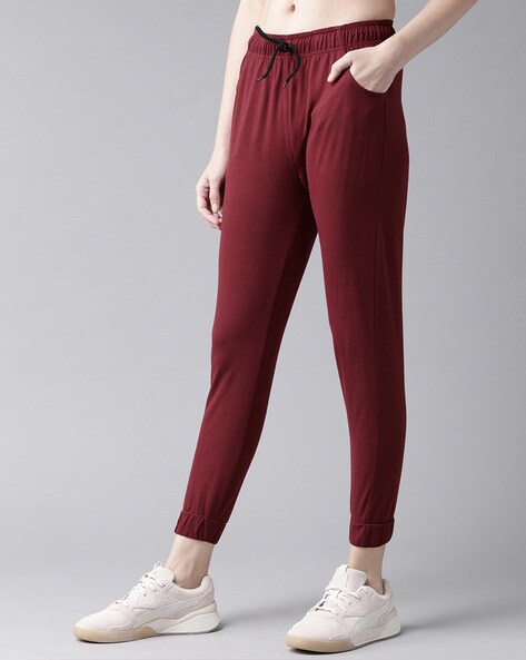 maroon track pants womens