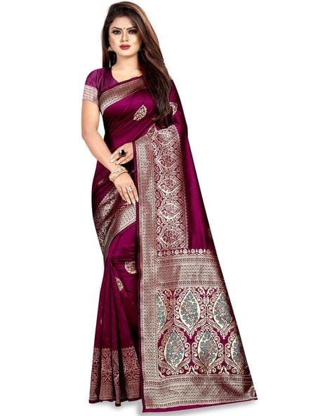 Floral Saree with Blouse Piece (Image - 2)