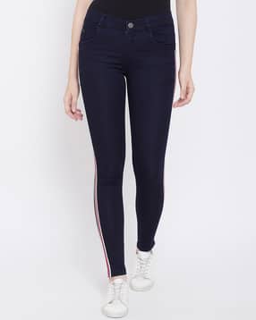 Nifty Slim Jeans with Contrast Stripes