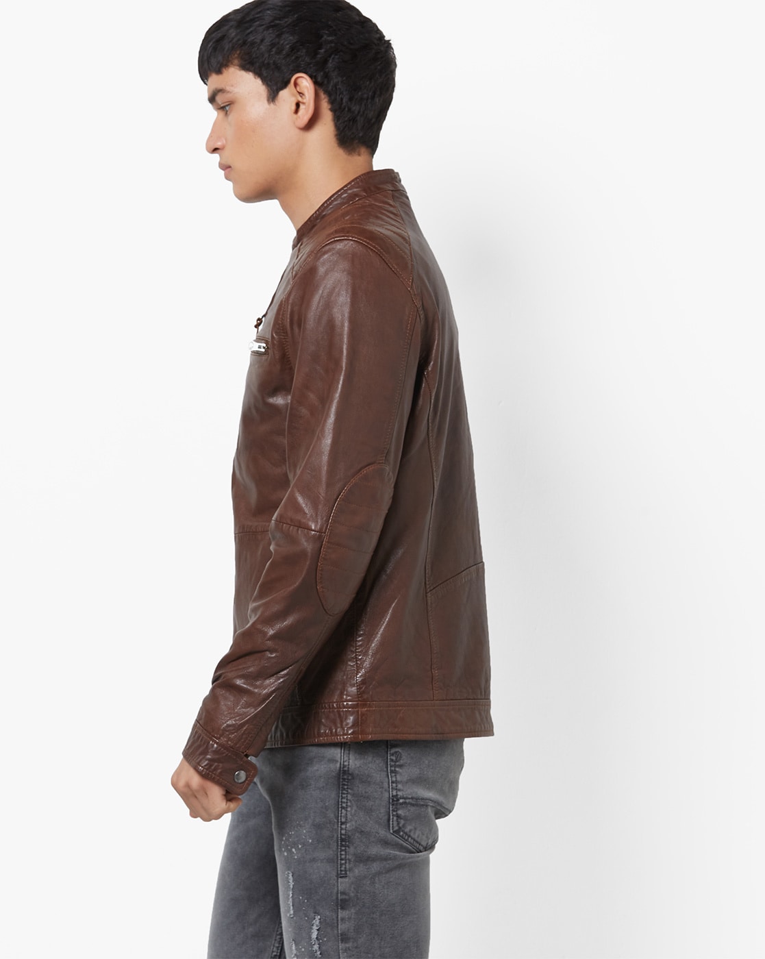 Us polo outlet brown leather jacket