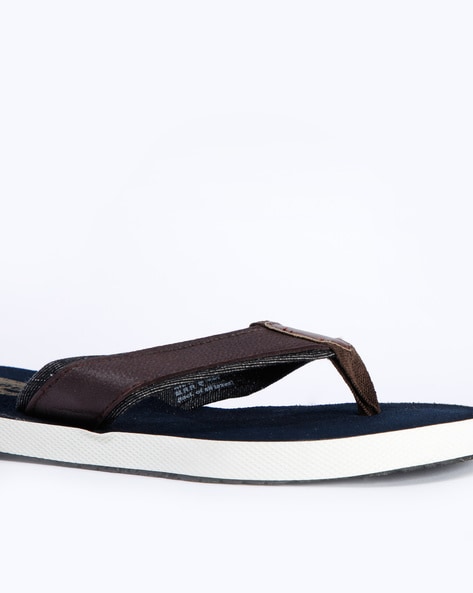 Textured Thong Strap Flip Flops