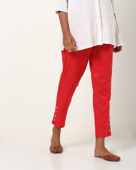 Buy Red Pants for Women by AJIO Online