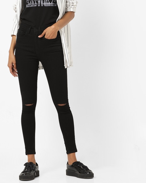 ajio black jeans