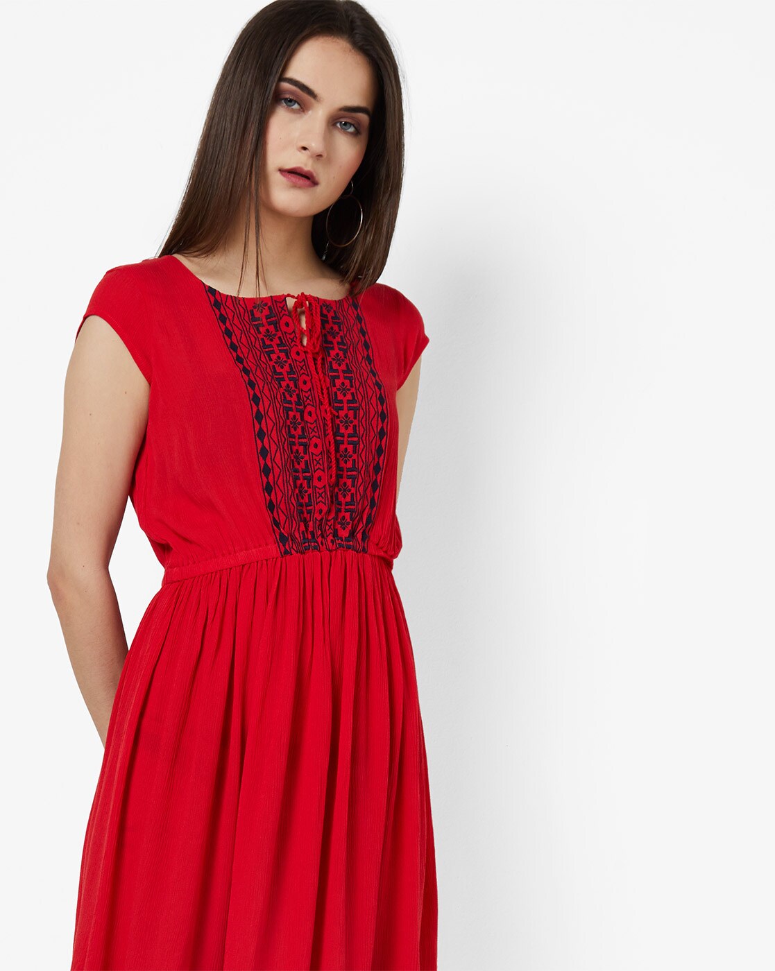 ajio red dress