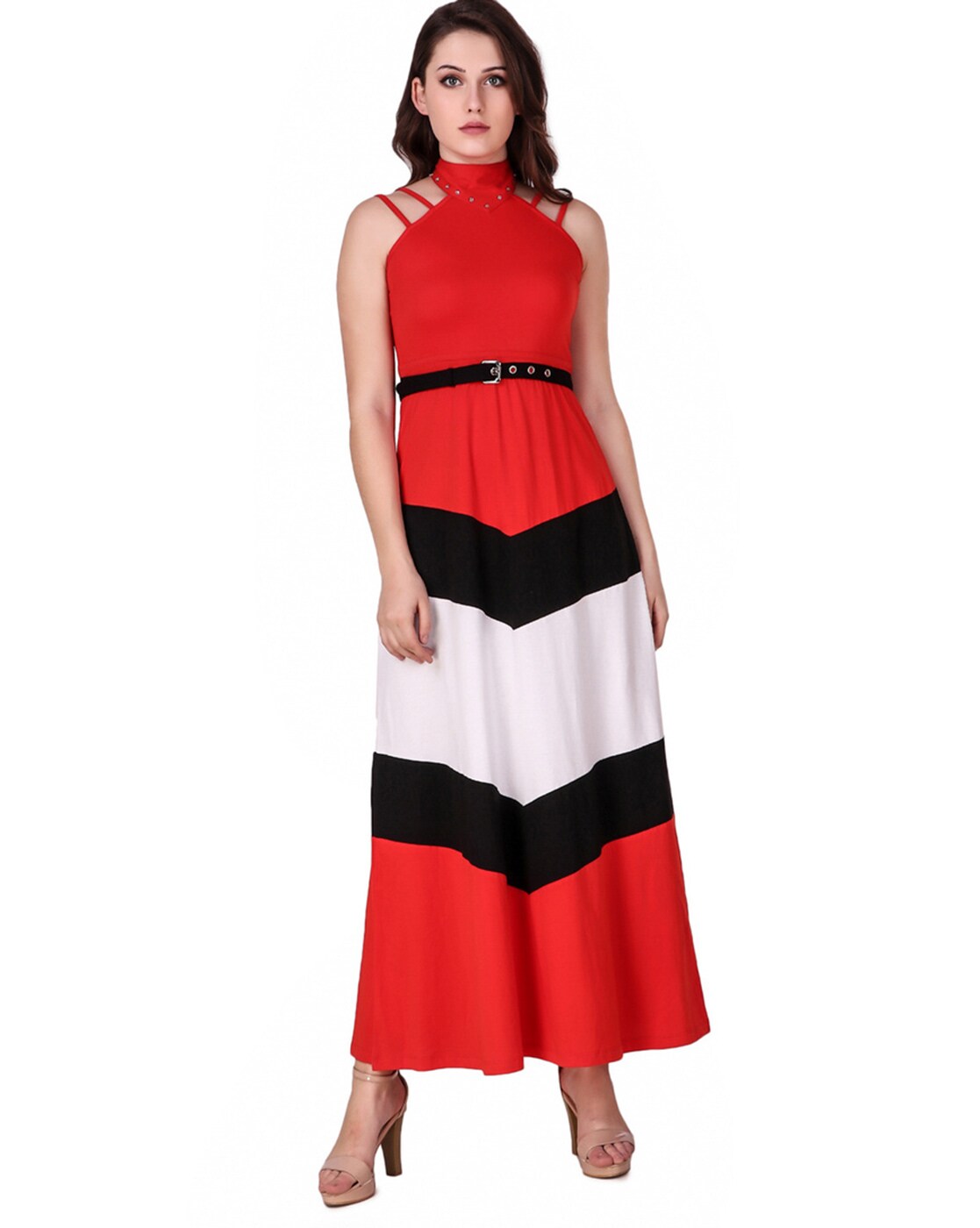 red colour dress for ladies