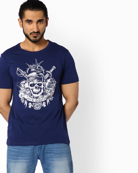 Buy Navy Blue Tshirts For Men By Ajio Online Ajio Com
