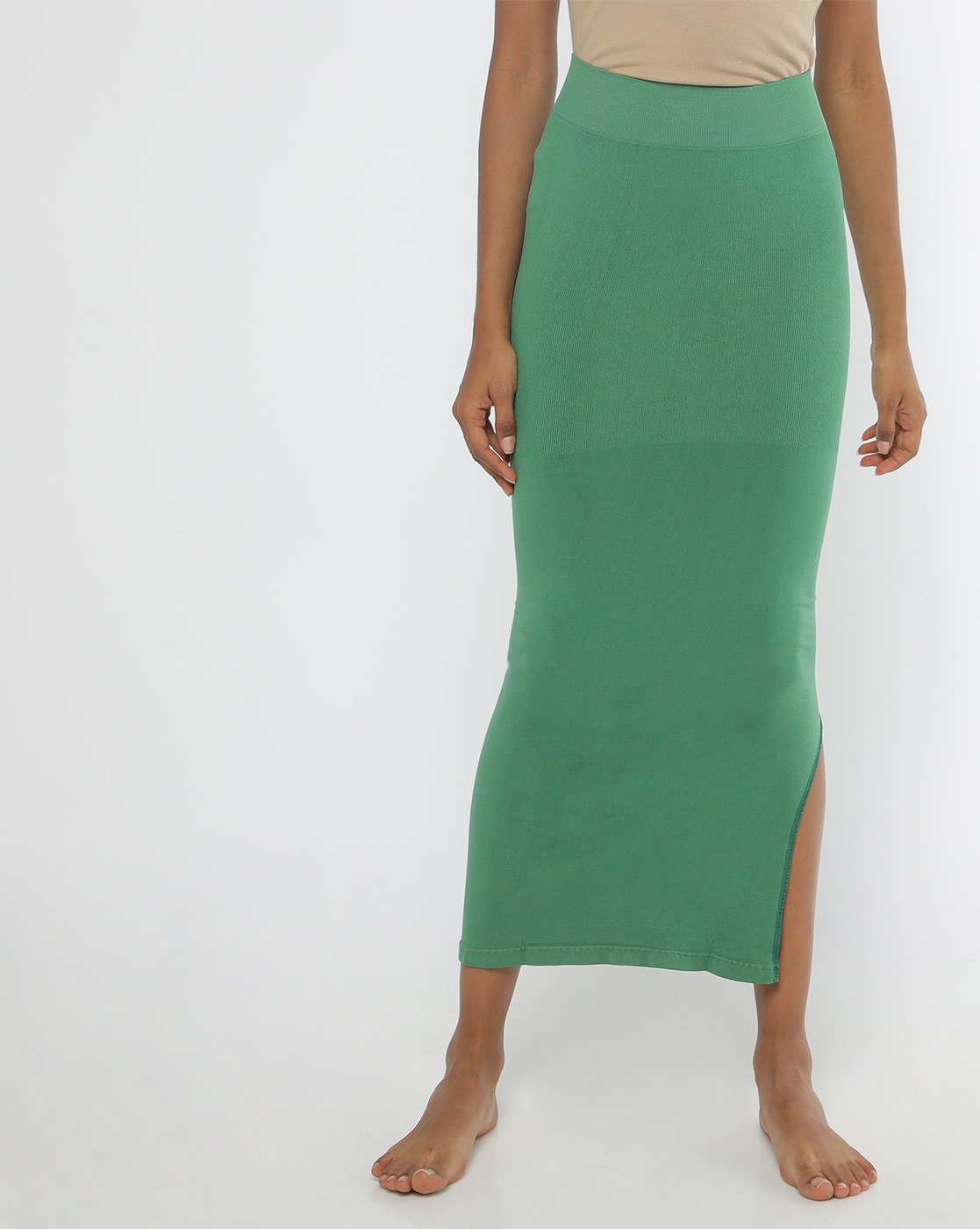Buy Clovia Women's Petticoat Style Saree Shapewear with Side Slit