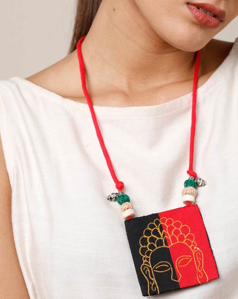 Fabric Necklaces at Rs 100/piece(s) | Fabric Necklace in Jaipur | ID:  4221325448