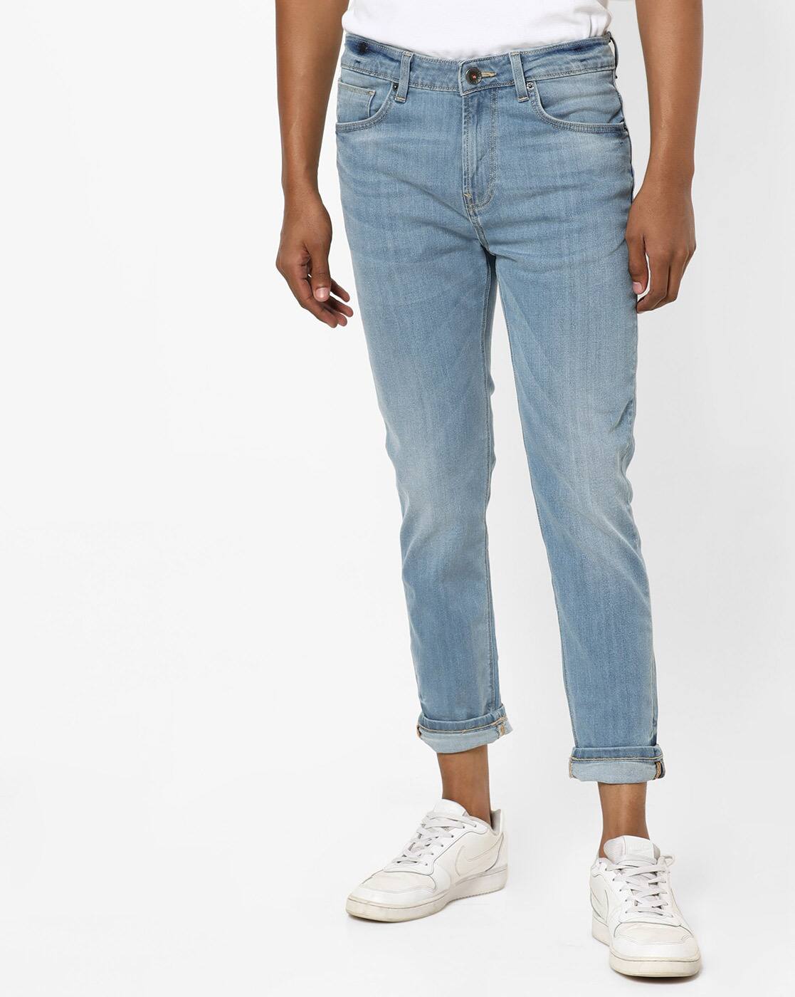 light wash loose fit jeans