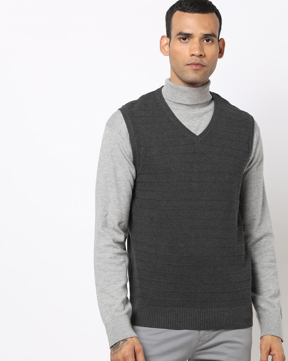 Buy Grey Sweaters & Cardigans for Men by INDIAN TERRAIN Online