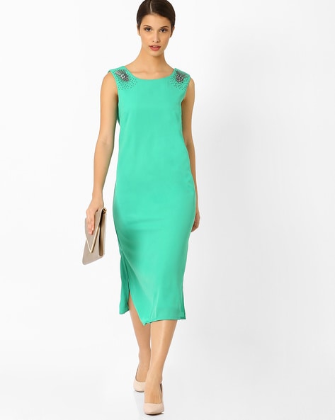 Buy Aqua Green Dresses For Women By Ajio Online Ajio Com