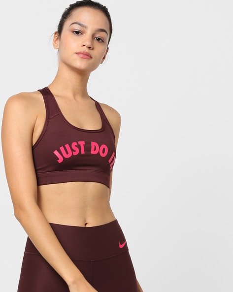 Burgundy nike discount sports bra