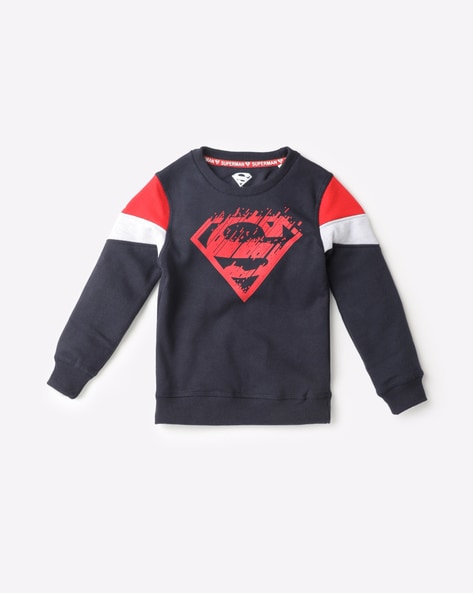 Superman Superman Print Crew-neck Sweatshirt