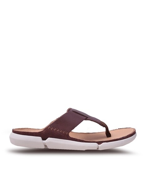 clarks brown slip ons thong strap flat sandals