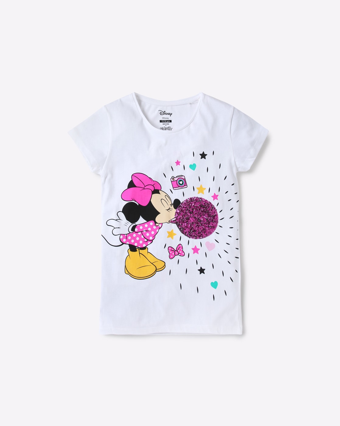 Buy White Tshirts for Girls by KIDSVILLE Online