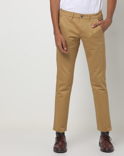 Buy COLOR PLUS Grey Solid Cotton Tailored Fit Men's Casual Trousers |  Shoppers Stop