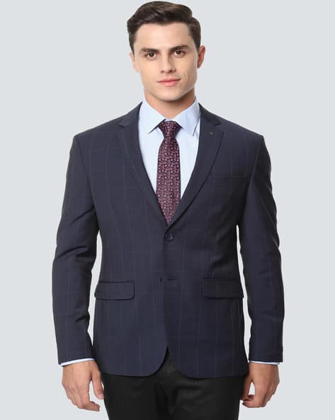 Checked Slim Fit Single-Breasted Blazer