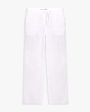 White Flippin Linen Trousers  Toms Trunks