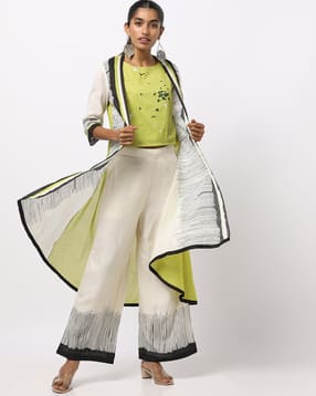 Printed Top with Palazzo & Jacket-picture-51