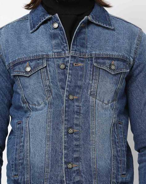 denim jacket men ajio