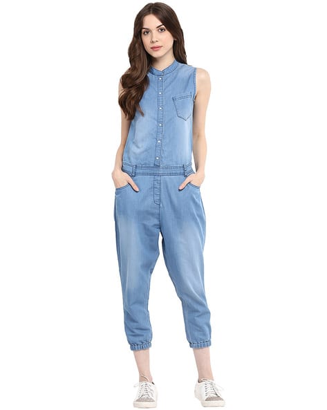blue jump suits