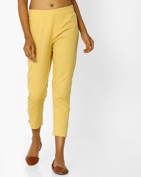 Mid-Calf Trousers with Slit Hems Price in India