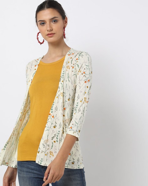 Floral Print Twofer Top