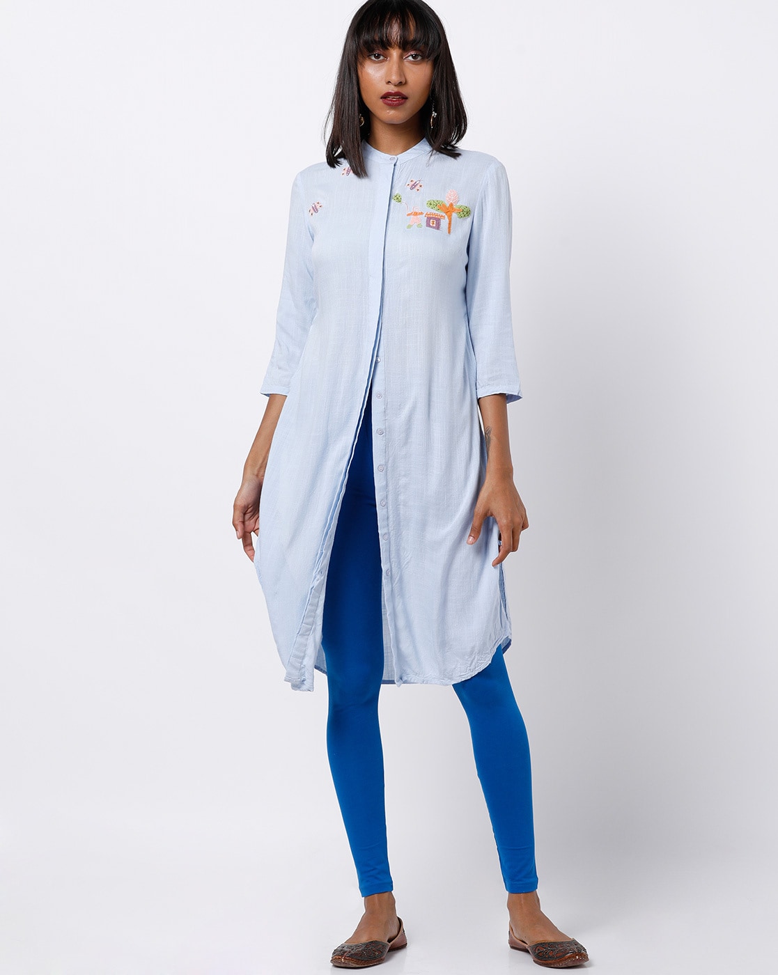 Buy Blue Leggings for Women by De Moza Online