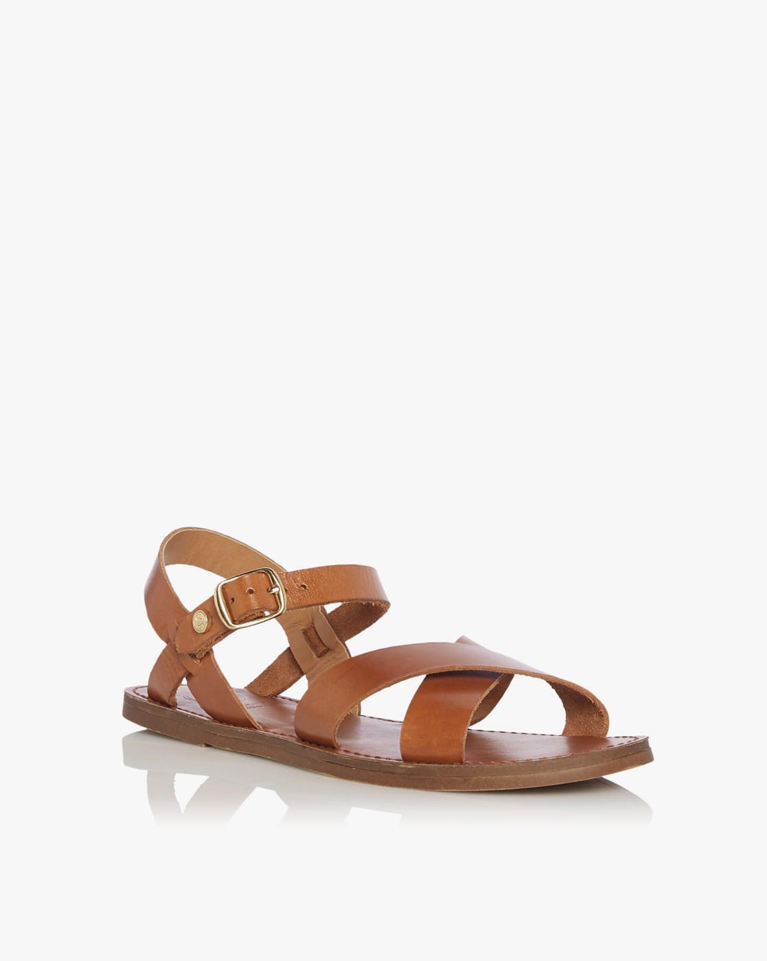 Buy Tan Flat Sandals for Women by Dune 