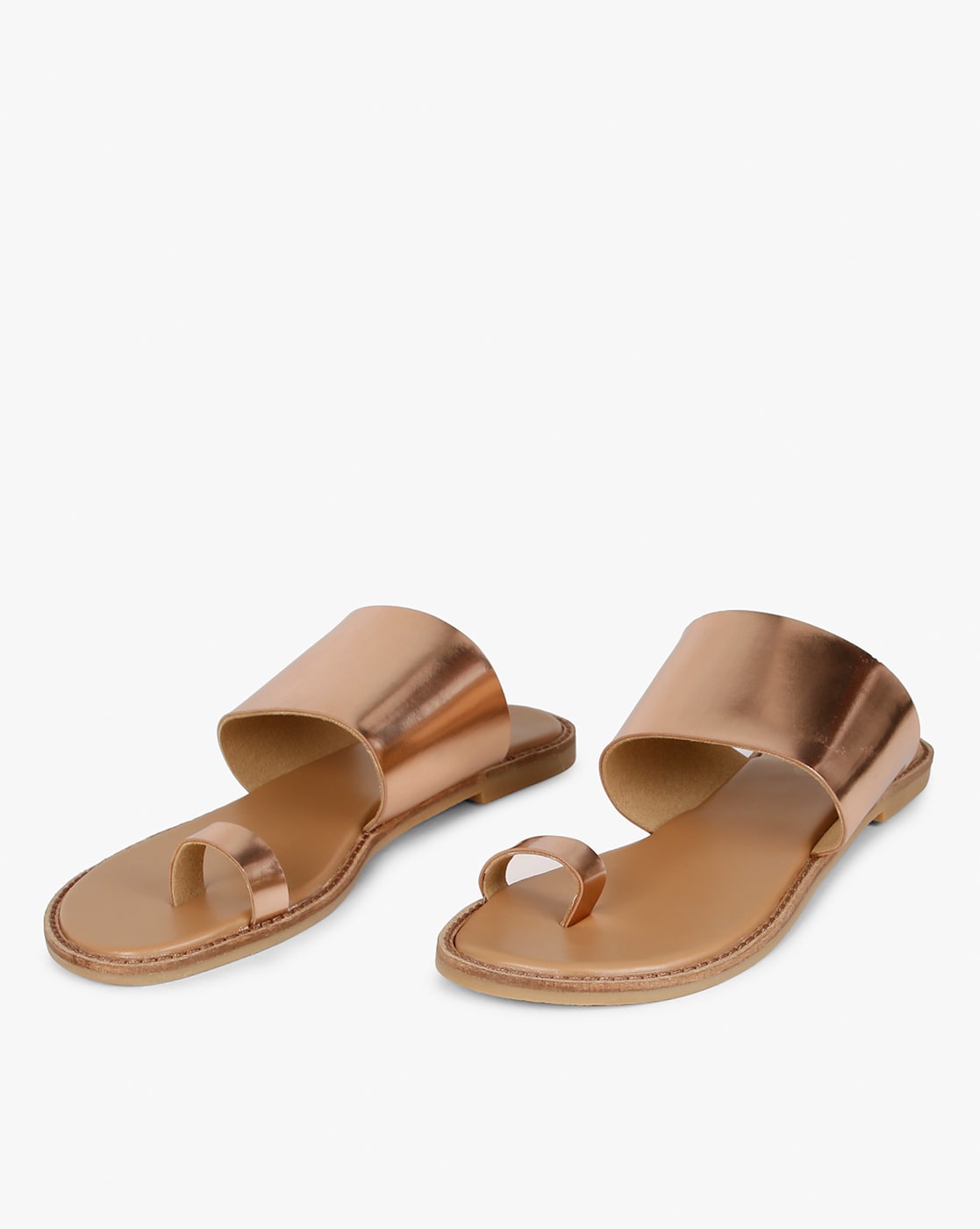 Rose gold slip hot sale on sandals