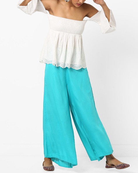 Palazzo Pants with Side Zip Closure Price in India