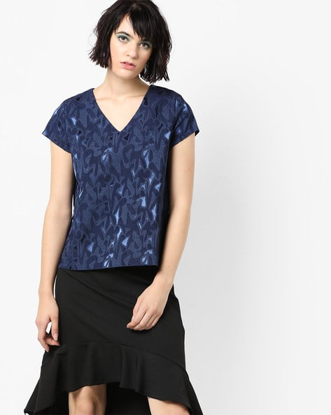 navy blue evening tops