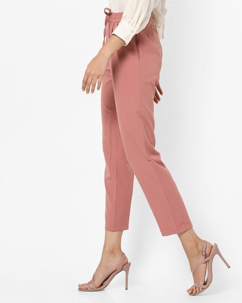 ASOS DESIGN Petite tux cigarette trouser in bright pink | ASOS