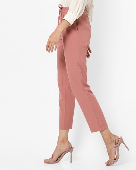 Linen Wide Leg Pants - Dusty Pink