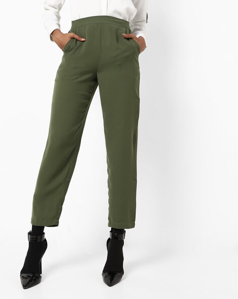 Buy Beige Trousers & Pants for Women by Outryt Online | Ajio.com