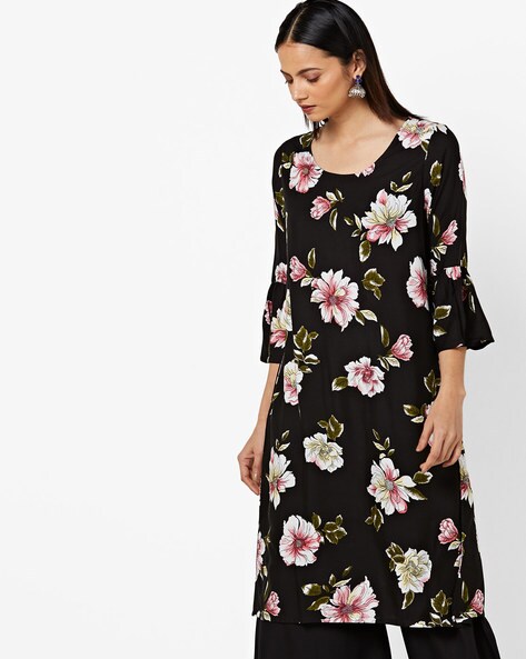 black floral kurtis