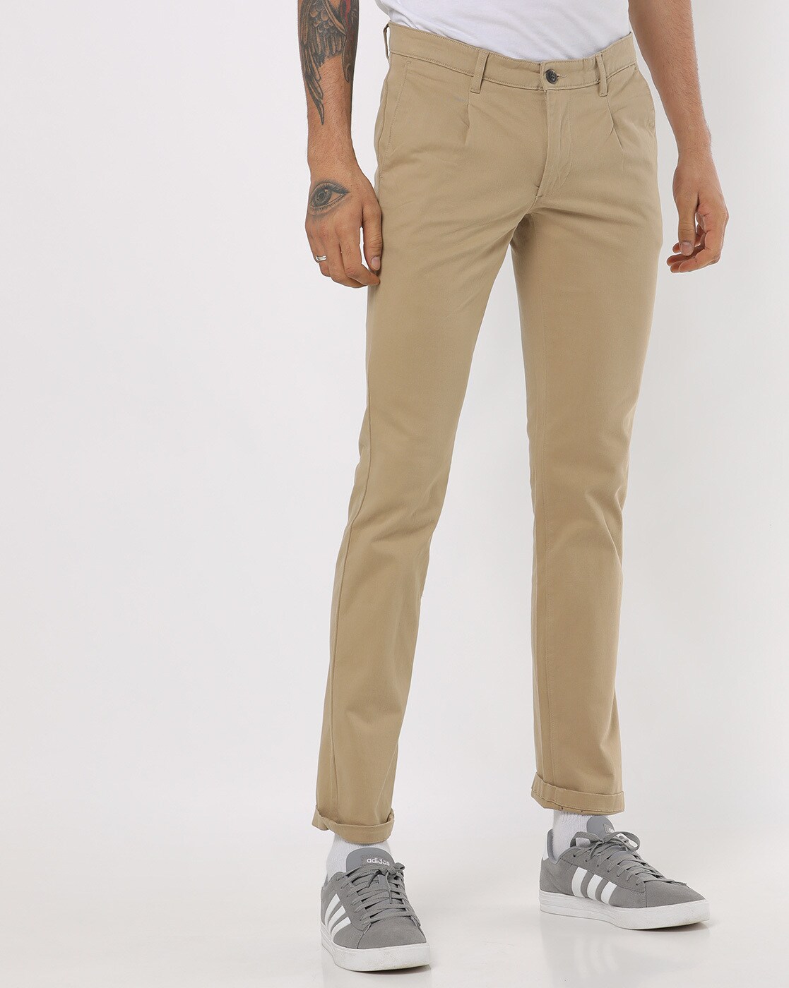skinny khaki trousers