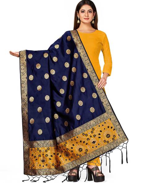 Banarasi Art Silk Dupatta with Zari Price in India