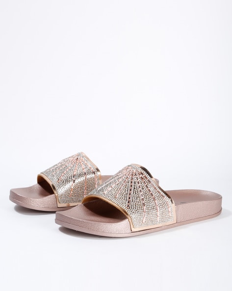 cheap rose gold flip flops